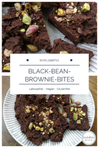 Black-Bean-Brownie-Bites mit Pistazien #glutenfrei #laktosefrei #vegan by bowlsnbites.com