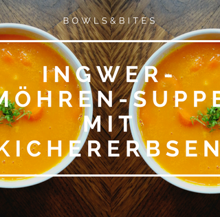 Ingwer-Möhren-Suppe mit Kichererbsen #glutenfrei #laktosefrei by bowlsnbites.com