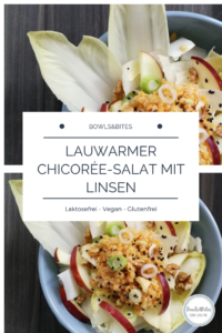 Lauwarmer Chicorée-Salat mit Linsen, Apfel und Walnüssen